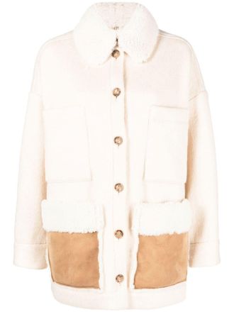 Ava Adore Giacca con bordi in shearling - Toni neutri
