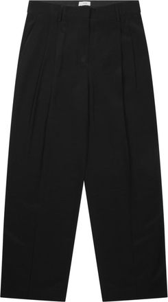 Toteme Black Straight Pleated Pants
