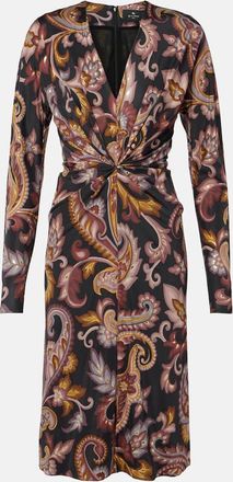 Etro Paisley gathered midi dress