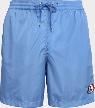 Moncler Men & apos;s Logo Patch Swim Shorts