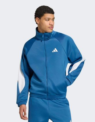adidas adidas Performance - Stadium - Giacca sportiva color petrolio crepuscolo / bianco / ray-Blu