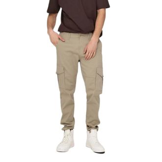 Only & Sons Only & Sons, Heren, Broeken, Beige, Maat: W34