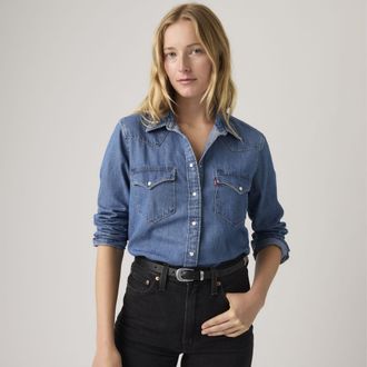 Levi's The Ultimate Western Shirt - Womens - XS - Blue
