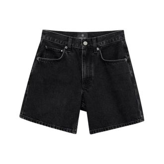 Anine Bing Delaney Short - Dames - Denim shorts - Zwart - W25 - Katoen - Korte Broeken