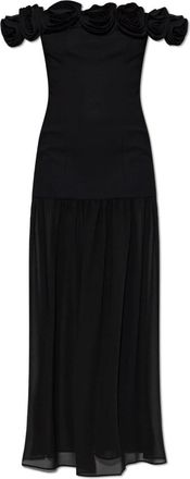 Rotate Jurk met off-shoulder halslijn - Dames - Avondkleed - Zwart - M - Kleedjes