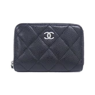 Chanel Black Grained Calfskin Coin Purse/Coin Case (Pre-Owned)