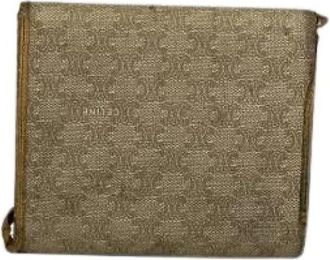 Celine Pre-owned Vintage Leren Portemonnee - Dames - Vintage Accessoires - Beige - ONE Size - Leer - Vintage