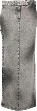 Alessandro Vigilante Stonewashed Denim Rok - Dames - Spijkerrokken - Grijs - XS - Denim - Rokken