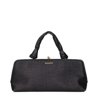 Jil Sander Black Raffia Womens Handbag