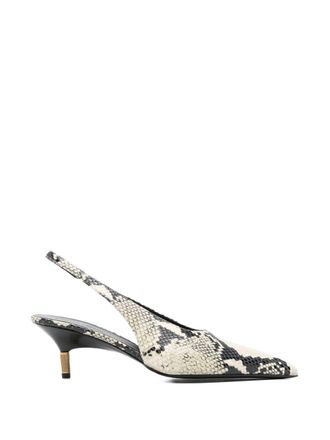 Khaite Bella leren slingback pumps