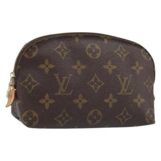 Louis Vuitton Pre-owned Vintage Monogram Pouch - Dames - Vintage Clutch - Bruin - ONE Size - Leer - Vintage