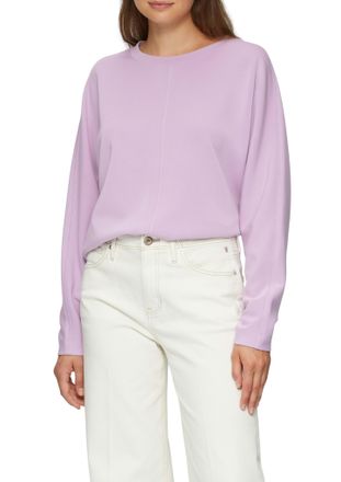s.Oliver Sweatshirt S.OLIVER, Damen, Gr. 36, lila (flieder), Sweatware, Obermaterial: 47% Modal, 41% Polyester, 12% Elasthan, unifarben, relaxed fit taillenbed