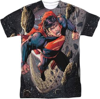 Gildan Superman Up Up Short Sleeve Adult Poly Crew Tee / T-Shirt
