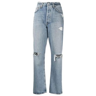 A Gold E 90s Mid-Rise Loose-Fit Jeans - Dames - Jeans - Blauw - Maat: W27 Katoen