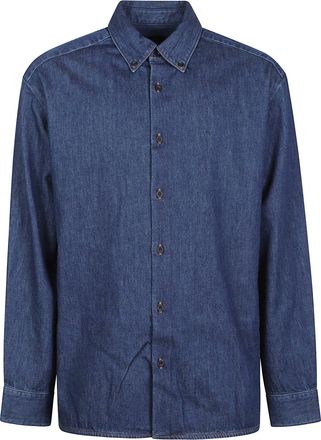 A.P.C. Mathias Denim Long-Sleeve Button-Down Shirt