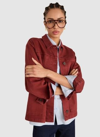 Baukjen Rowan Denim Utility Jacket in Terracotta at Nordstrom, Size 12