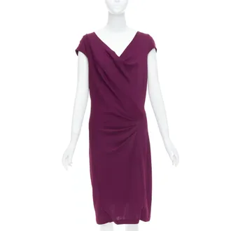 DKNY Asymmetric Drape Cowl Neck Sheath Dress