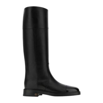 Valentino Garavani Schoenen, Dames, Zwart, 37 EU, Leer, Zimmy Boots