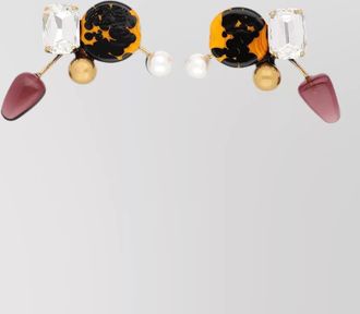 Dries Van Noten asymmetric drop earrings