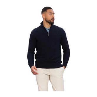 HUGO BOSS Hoodies & sweatvesten, Heren, Blauw, S, Katoen, H-Ulicio Quarter-zip Sweater