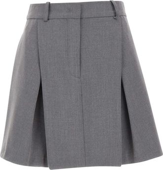 Kaos Miniskirt met figuurnaden - Dames - Korte rokken - Grijs - S - Leer - Rokken