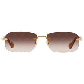 Gucci Red Logo Rectangular Mens Sunglasses GG1221S 004 56