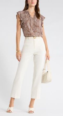 Nordstrom Rack Slim Fit Ankle Pants in Ivory Tofu at Nordstrom Rack, Size 16 (Similar To 14W)