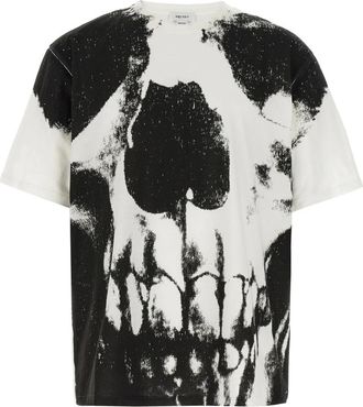 Alexander McQueen Tops, Heren, Veelkleurig, S, Katoen, Exploded Skull T-Shirt