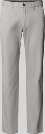 Christian Berg Regular Fit Chino mit Strukturmuster in Mittelgrau, Größe 30