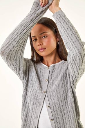 Roman Cable Knitted Cardigan