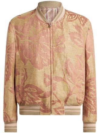 Etro linen bomber jacket - men - Linen/Flax - M - Neutrals