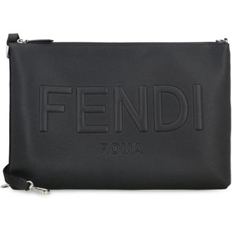 Fendi Heren, Tassen, Zwart, Maat: ONE Size Leer