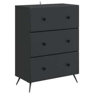 vidaXL Cajonera 66 X 34,5 X 90 Cm Madera De Ingenier&iacute;a Negro Vidaxl