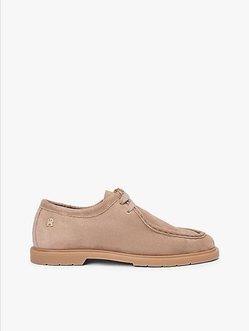 Mocasines de ante con monograma TH