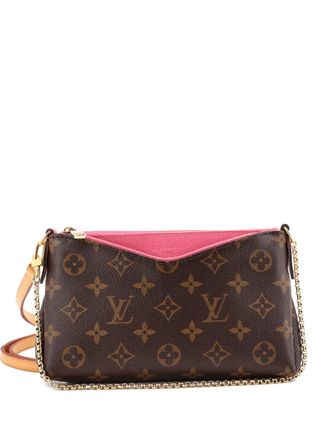 Louis Vuitton Pallas leren clutch met monogram - Bruin