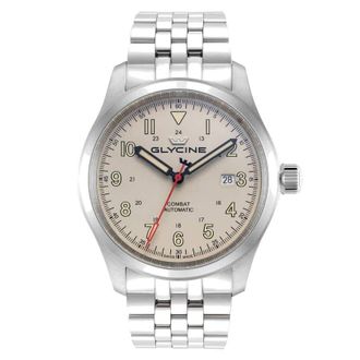 Glycine Combat Field Automatic Beige Dial Mens Watch GL0564