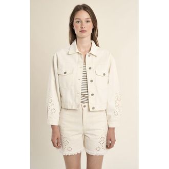 Molly Bracken Jeansjasje met borduursel