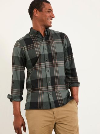 Fat Face FatFace Chale Emerald Green Long Sleeve Check Shirt