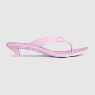 Gucci Womens Vittoria Thong, Pink, Rubber