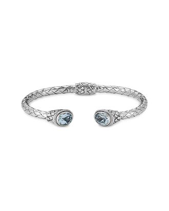 Samuel B. Silver 6.00 Ct. Tw. Blue Topaz Bracelet