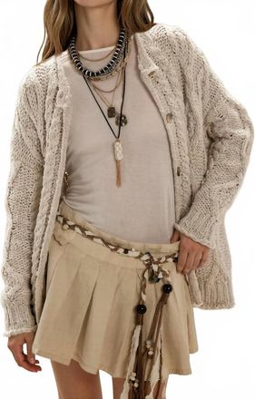 Free People Opal Knit Cardigan In Tea