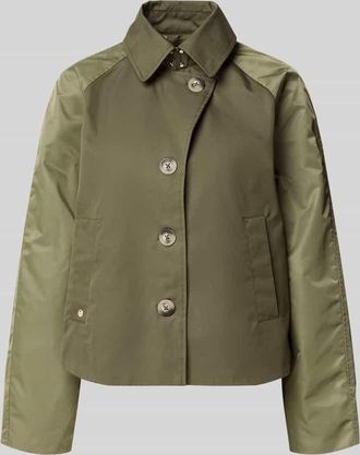 Mos Mosh Trenchcoat mit Eingrifftaschen Modell Zyla Neola in Oliv, Gr&ouml;&szlig;e XL