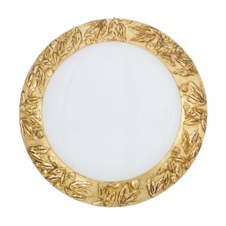 Netlighting Serena Glass Decorative Flush Ceiling Light 3 Light 24 Carat Gold