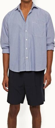 Orlebar Brown Aston Pleated Shorts In Night Iris