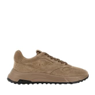 Hogan Beige Sneakers met reli&euml;flogo - Heren - Sneakers - Beige - 41 EU - Su&egrave;de - Schoenen