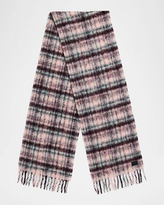 Rag & Bone Tyler Brushed Knit Plaid Scarf