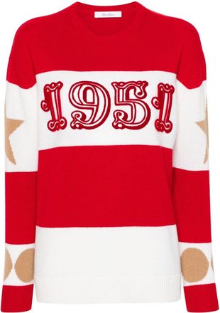 Max Mara Dirce striped knitted jumper - women - Cashmere/Wool - M - Red