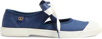 Valentino Garavani Bay By Bay Canvas Ballerina - Dames - Ballerinas - Blauw - 37 EU - Schoenen
