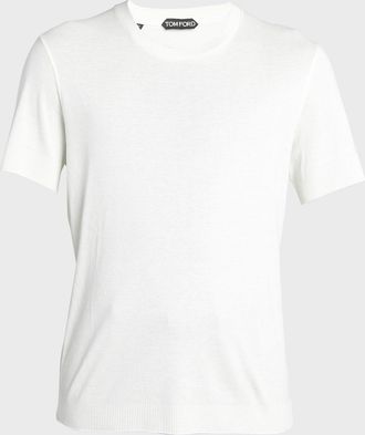 Tom Ford Men & apos;s Short-Sleeve Crewneck Sweater