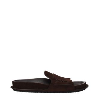 Jacquemus Brown Leather Womens Slippers